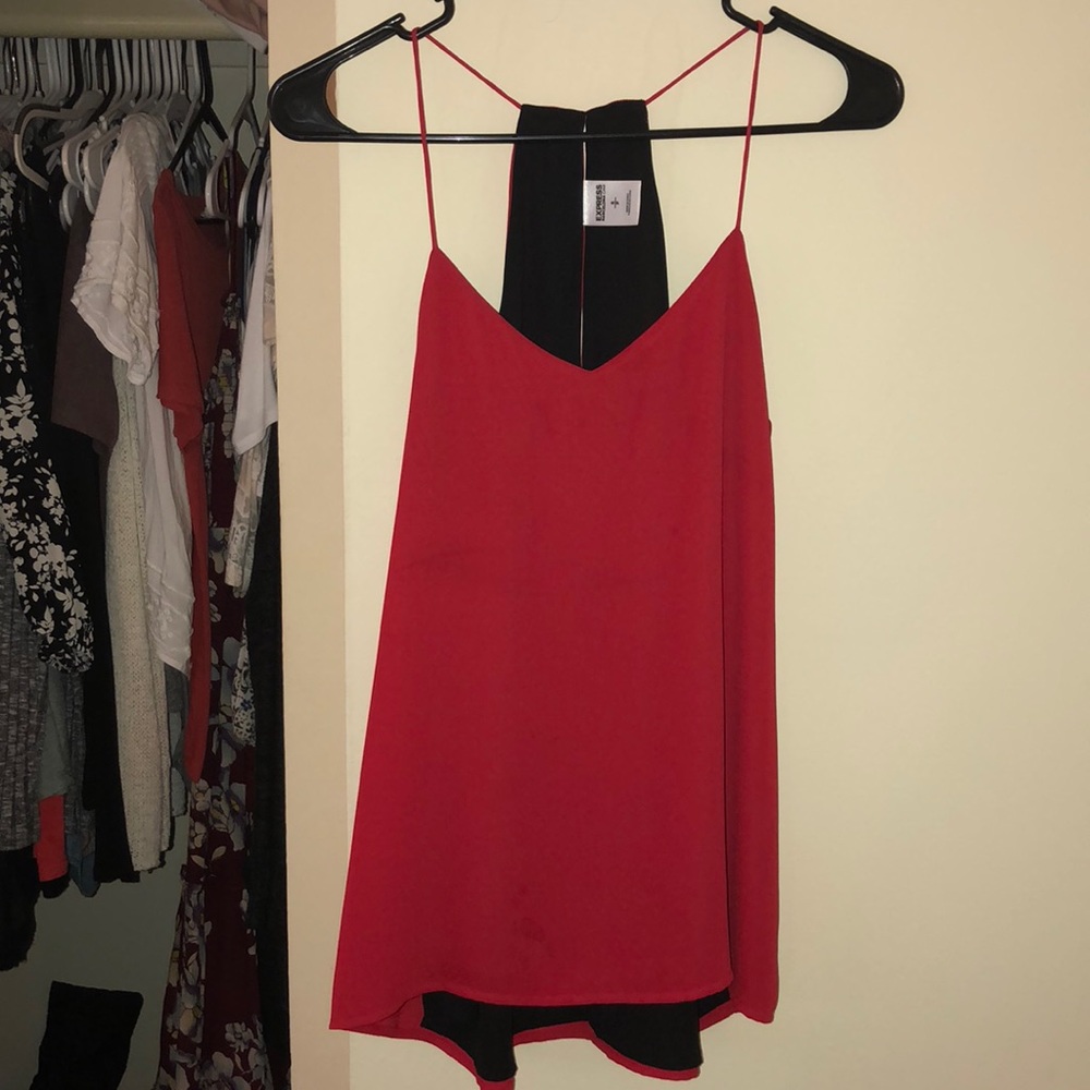 Red/Black flowy Express top